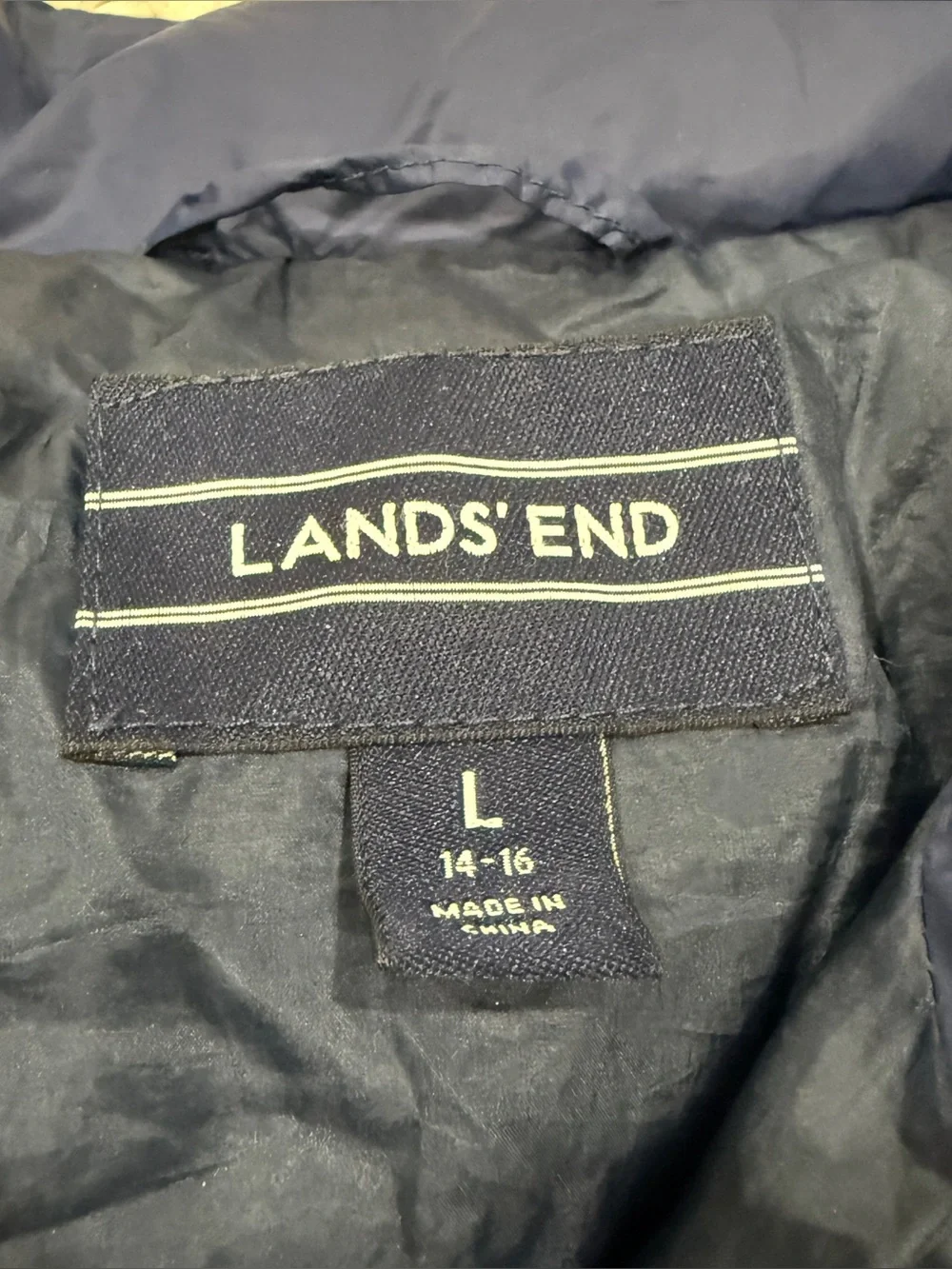 Land's End Blue Puffer Jacket